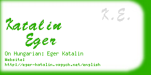 katalin eger business card
